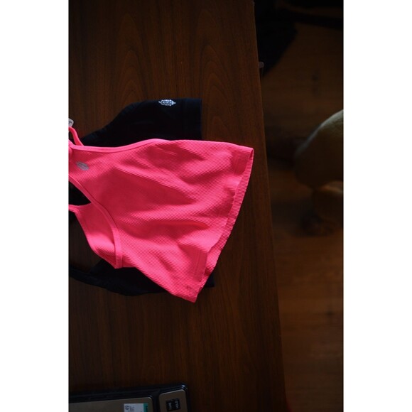 Free People BLACK Make a Move Bra Large and Hot Pink Happiness runs crop top m/l - Picture 15 of 15